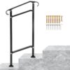 VEVOR Treppengeländer 50x13,5x108 cm Handlauf Geländer Höhe(bis zu 18,5 cm) & Winkel(0-30,8°) einstellbar
