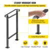VEVOR Treppengeländer 50x13,5x108 cm Handlauf Geländer Höhe(bis zu 18,5 cm) & Winkel(0-30,8°) einstellbar – Bild 4
