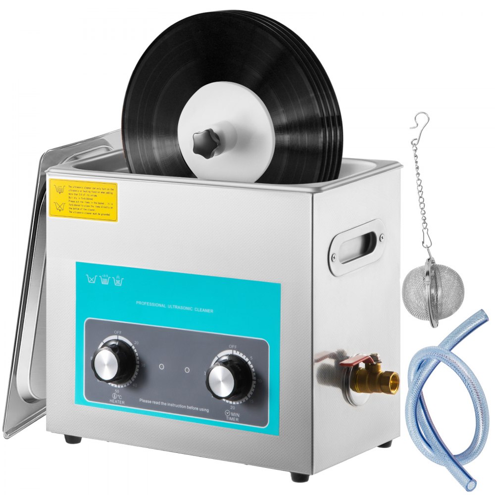 VEVOR 6 L digitaler Ultraschall Schallplatten Reinigungsgerät Edelstahl