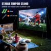 VEVOR Projektionsleinwand mit Ständer 381cm Tragbare Filmleinwand 16:9 Outdoor Indoor Beamer Leinwand – Bild 4