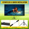 VEVOR 16:9 Beamer Leinwand 4K HD Stativleinwand Projektionsfläche 200x113cm Präsentationswand – Bild 5