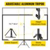 VEVOR 16:9 Beamer Leinwand Stativ 4K HD Projektionsleinwand Rolloleinwand Projektionsfläche 133x76cm – Bild 4