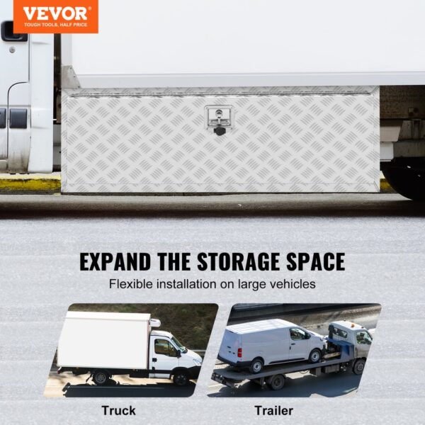 VEVOR Unterboden-Lkw-Box, 1219 x 430 x 460 mm Pickup-Aufbewahrungsbox, Anhänger usw. – Bild 2