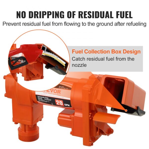 VEVOR Kraftstoff-Transferpumpe, 12 V, 75,7 L/min, 1/4 PS, Ethanol- & Methanolmischungen – Bild 4 VEVOR Kraftstoff-Transferpumpe, 12 V, 75,7 L/min, 1/4 PS, Ethanol- & Methanolmischungen – Bild 4
