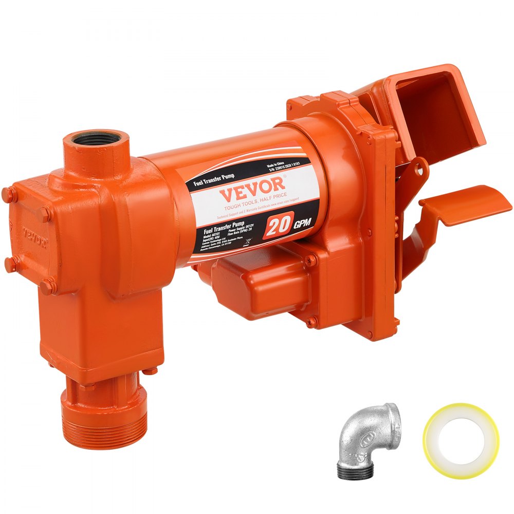 VEVOR Kraftstoff-Transferpumpe, 12 V, 75,7 L/min, 1/4 PS, Ethanol- & Methanolmischungen