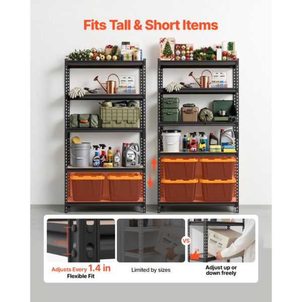 VEVOR Schwerlastregal 923x459x1813mm, Teilbares Steckregal als Werkbank – Bild 3