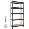 VEVOR Schwerlastregal Lagerregal 5 Ablagen 759x309x1520mm 907,2kg Belastbar, Stahlgestell, Werkbank Funktion VEVOR Schwerlastregal Lagerregal 5 Ablagen 759x309x1520mm 907,2kg Belastbar, Stahlgestell, Werkbank Funktion