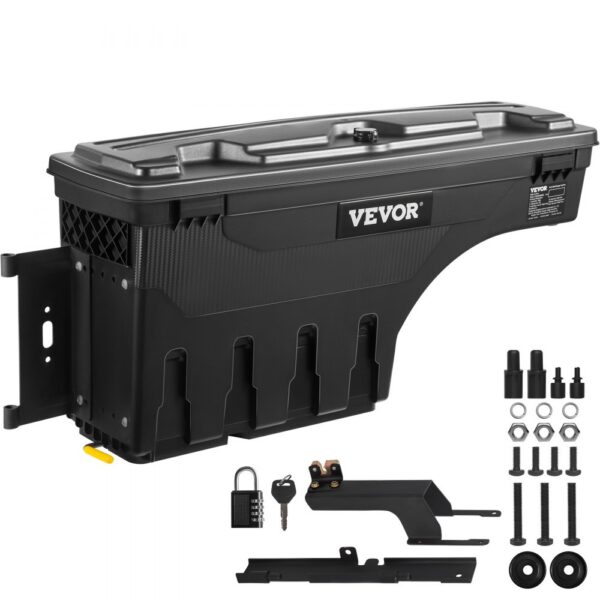 VEVOR Lkw-Ladeflächen-Aufbewahrungsbox, 25 L ABS-Radkasten-Werkzeugkasten, Kompatibel mit Ford F-150 2015–2021