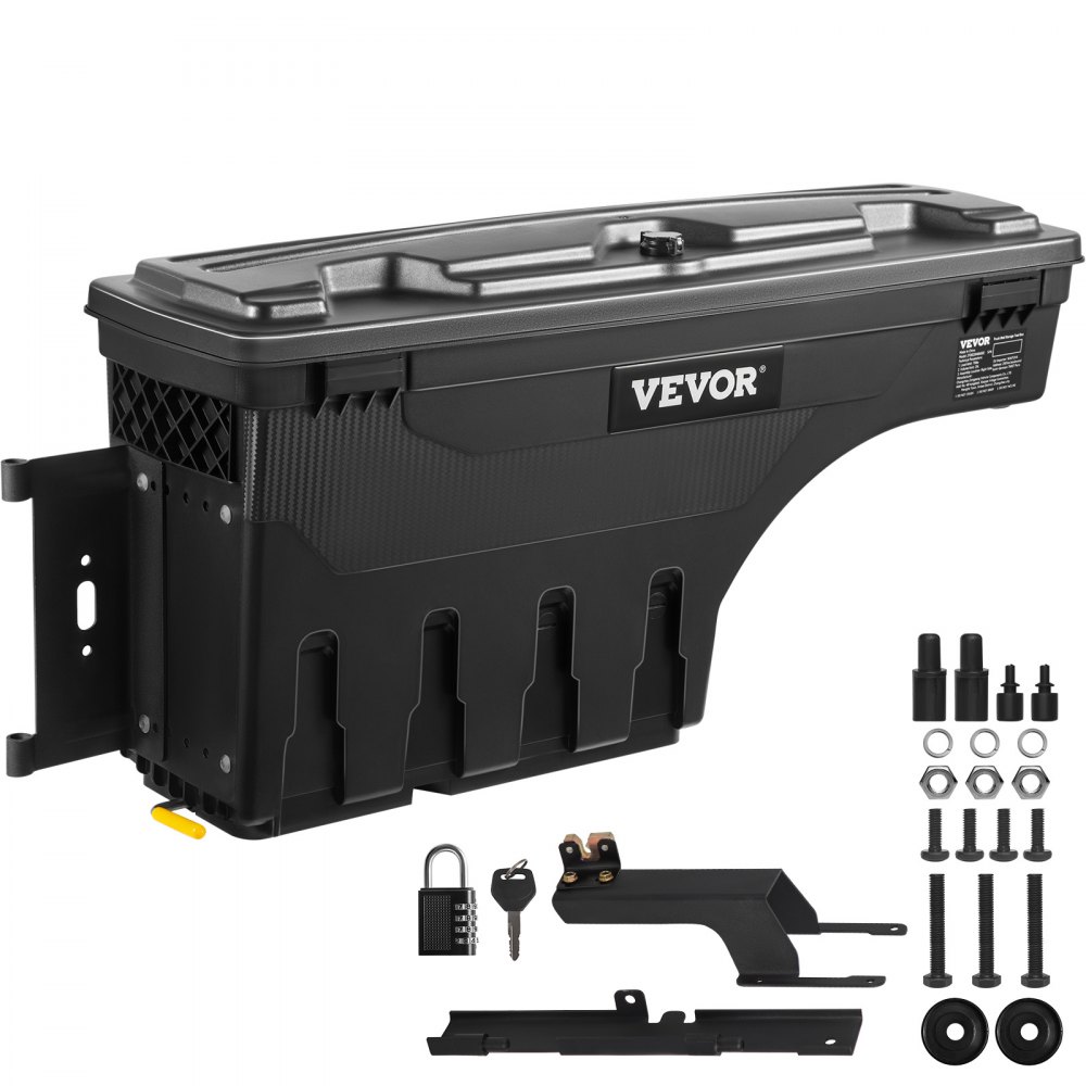 VEVOR Lkw-Ladeflächen-Aufbewahrungsbox, 25 L ABS-Radkasten-Werkzeugkasten, Kompatibel mit Ford F-150 2015–2021