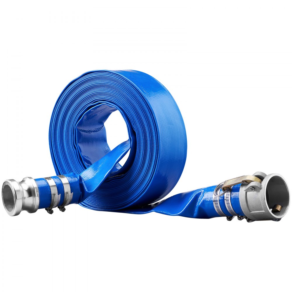 VEVOR Industrieschlauch 51 mm x 15,24 m Flachschlauch PVC Feuerwehrschlauch 58 PSI(4 bar) Arbeitsdruck
