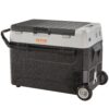 VEVOR Camping Kühlschrank 53 L Kühlbox, 12 / 24 V Rollbare Elektrische Gefrierbox 2 in 1 Doppelzone, Lkw