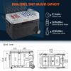 VEVOR Camping Kühlschrank 53 L Kühlbox, 12 / 24 V Rollbare Elektrische Gefrierbox 2 in 1 Doppelzone, Lkw – Bild 5