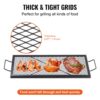 VEVOR 810 x 380 x 25 mm X-Marks Feuerstellen-Grillrost, Rechteckiger Grillrost, Schwarz – Bild 4