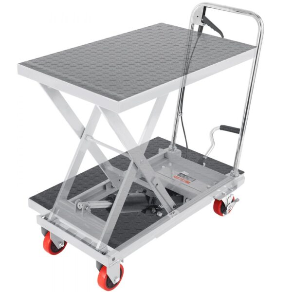VEVOR Scherenhubtisch hydraulisch 230 kg Tragfähigkeit Hubtischwagen 220–720 mm Hubbereich Hubtisch Werkstatt