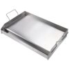 VEVOR Grillplatte 430 Edelstahl 608 x 403 x 99 mm, Universal Grillplatte 2 mm Dicke Verwendbar