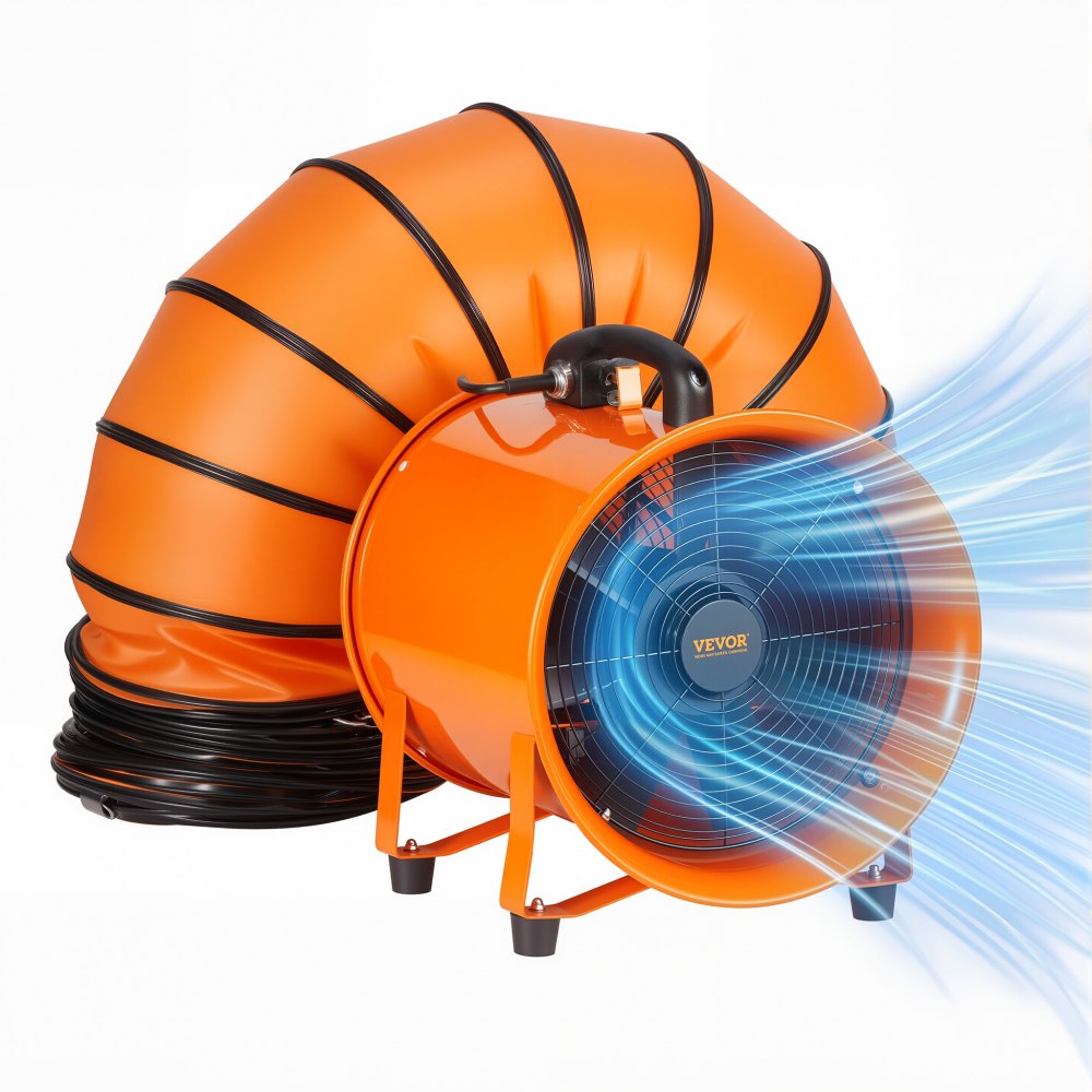 VEVOR Bauventilator 367-W-AC-Motor Baugebläse 2800 U/min Baulüfter Gebläse 2574 CFM (4373 m3/h) Axiallüfter