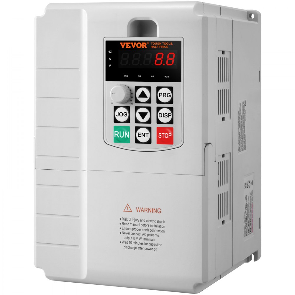VEVOR Frequenzumrichter, 7,5 kW, 34 A, 10 PS, 1-phasiger 220-V-Eingang auf 3-phasigen 220-V-Ausgang